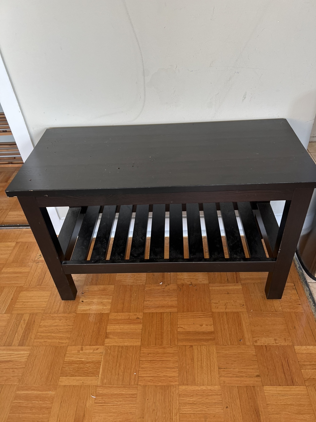 Dark Brown Wooden Bench