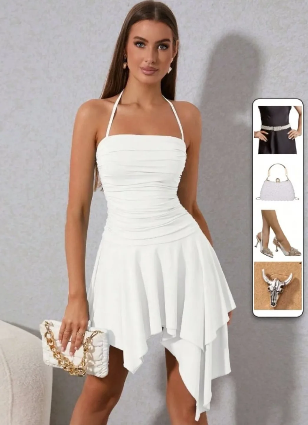 White Summer Dress (Bachelorette + Engagement + Bridal) thumbnail