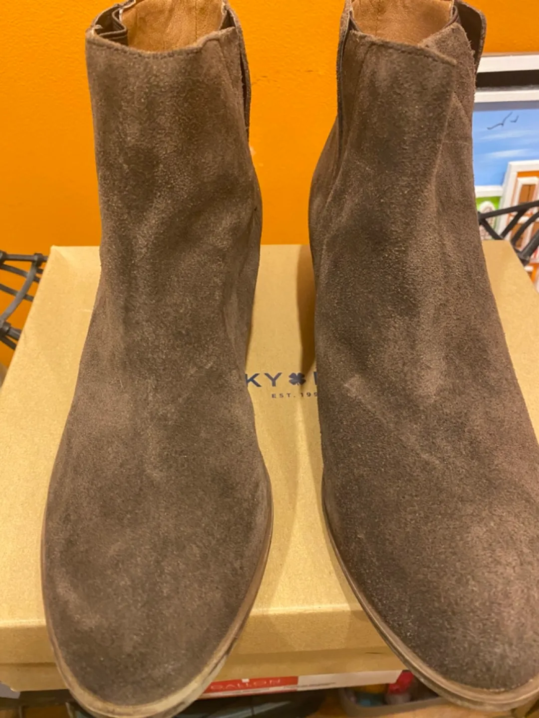 Lucky Brand Brown Suede Ankle Boots image indicator(2)