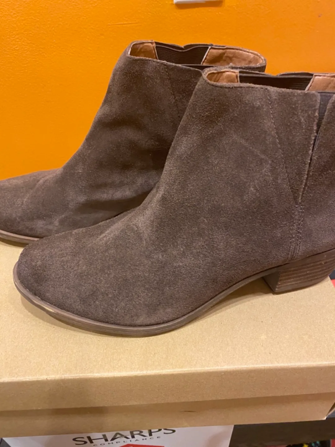 Lucky Brand Brown Suede Ankle Boots image indicator(3)