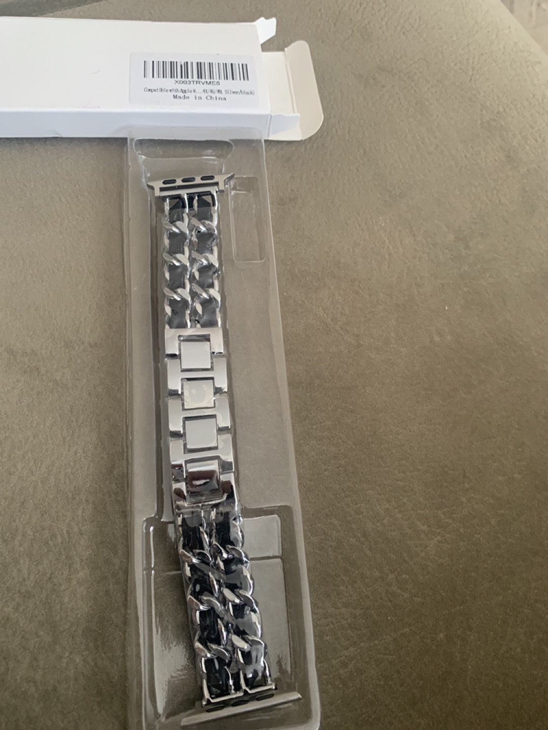 Apple Watch Band 44/45/49mm Silver/Black - photo 2