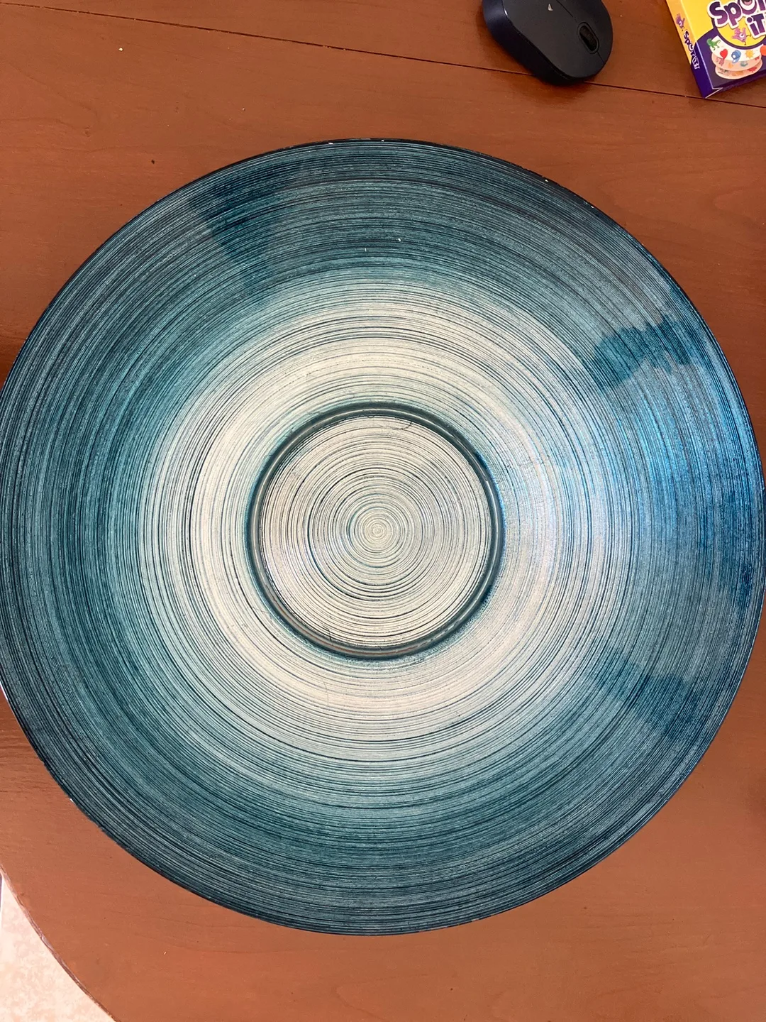 Decorative Blue Bowl - 18.5 inch image indicator(2)