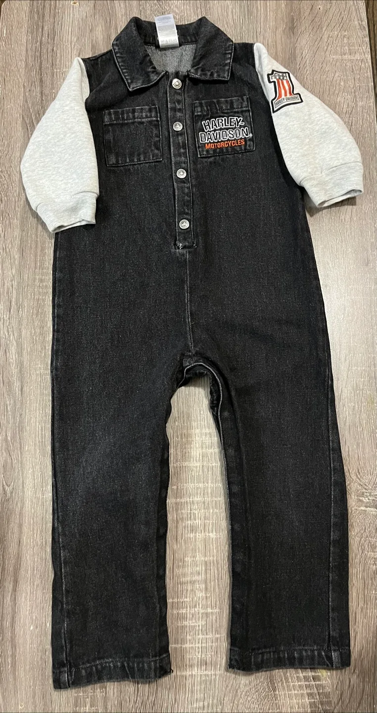 Harley Davidson Baby Denim Overalls thumbnail