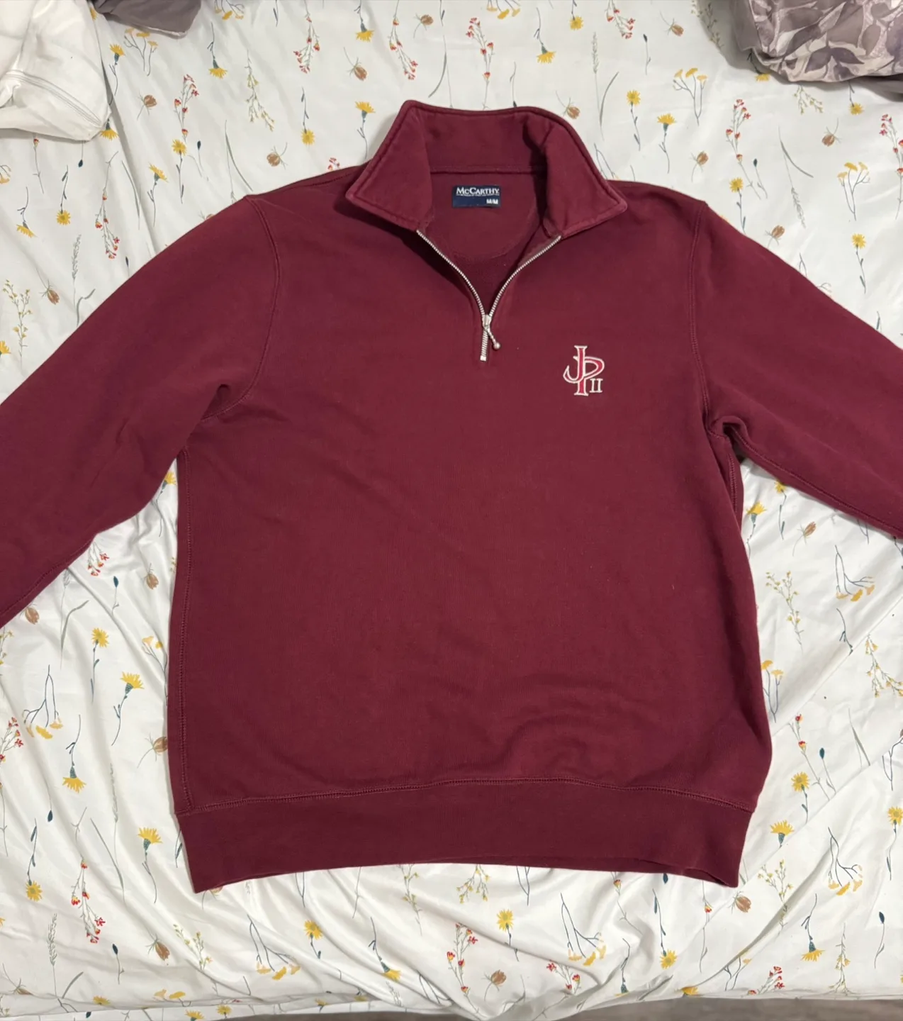 JP II BOYS  Maroon 1/4 Zip Pullover - Size M thumbnail