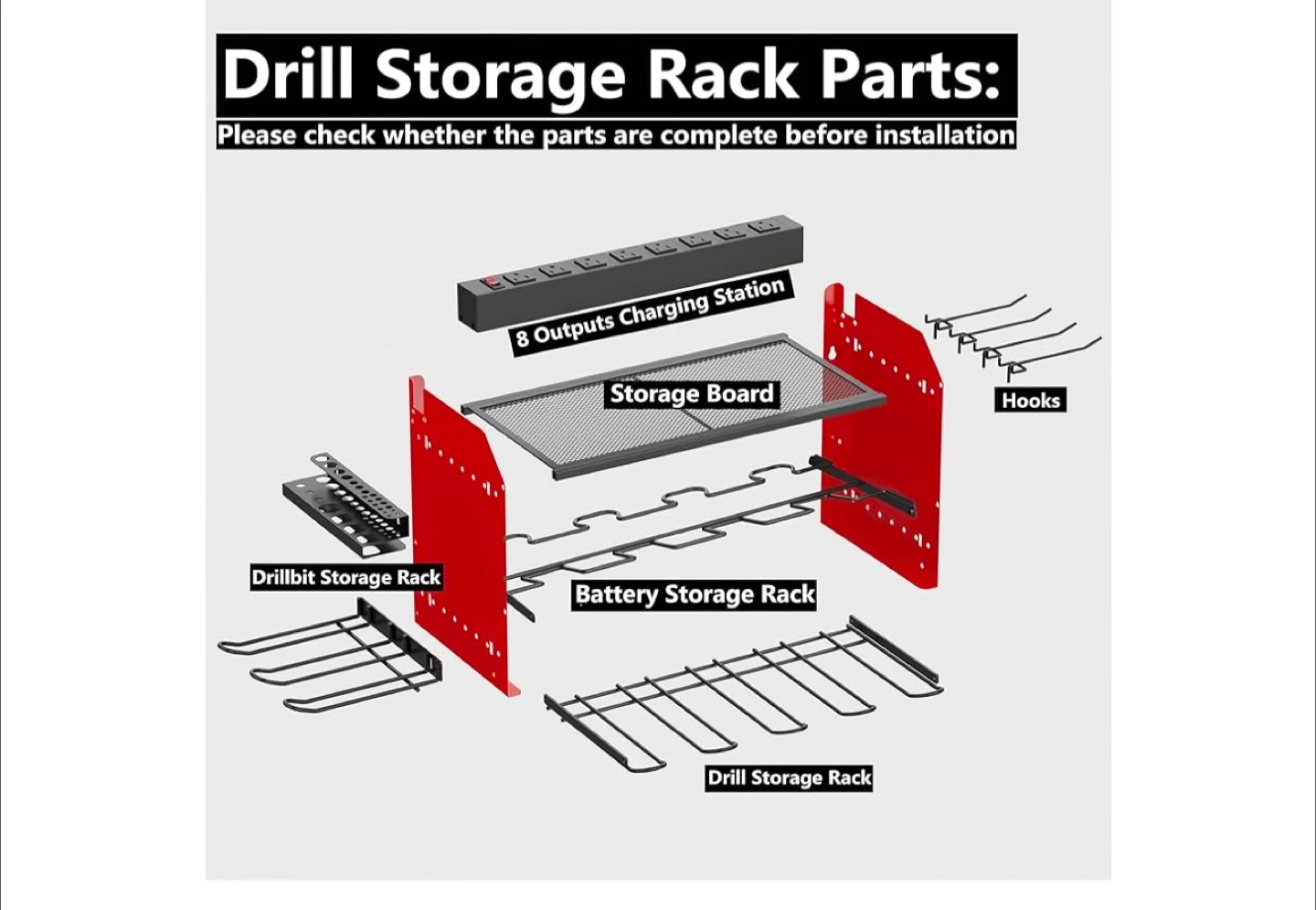 Power Tool Organizer with Charging Station image indicator(2)