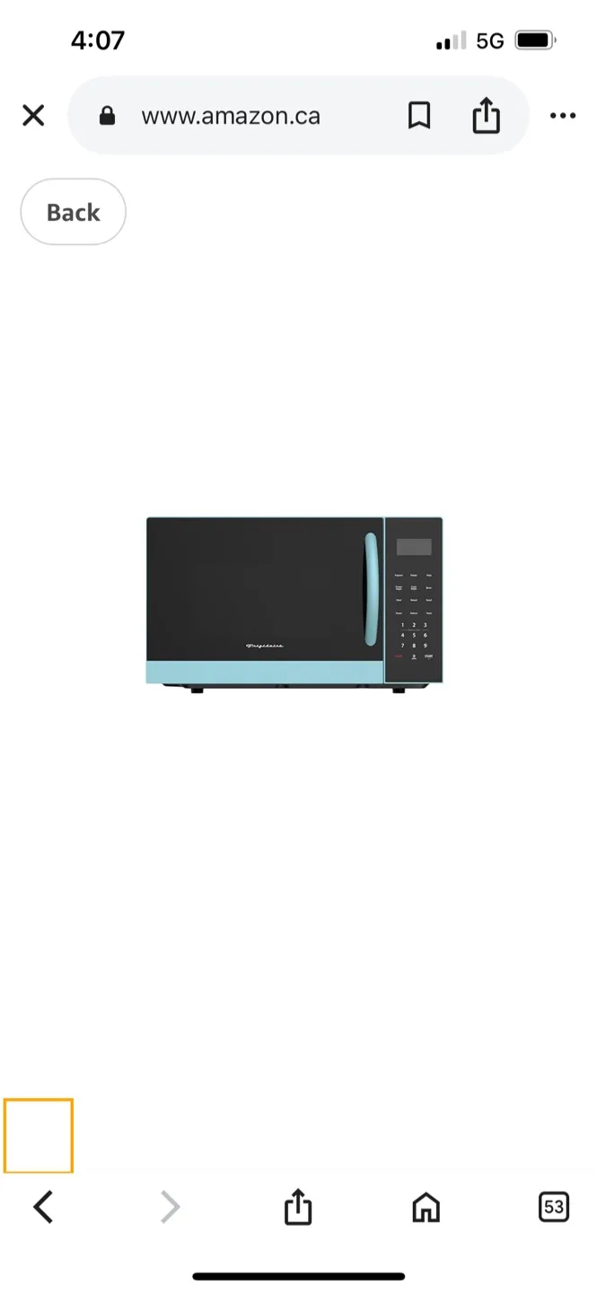 New Frigidaire Retro Microwave - Black & Aqua thumbnail