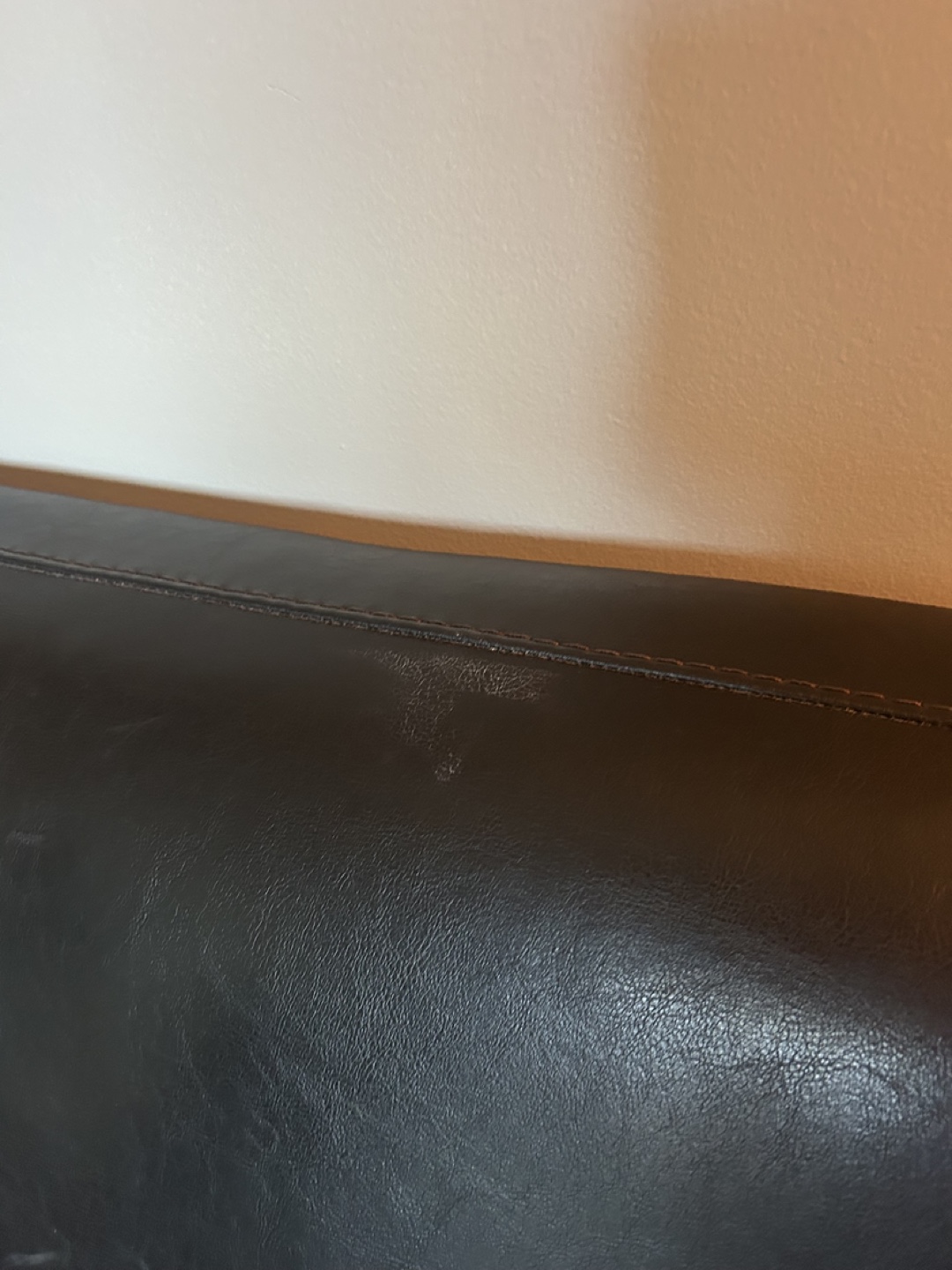 Black Leather Sofa - photo 4