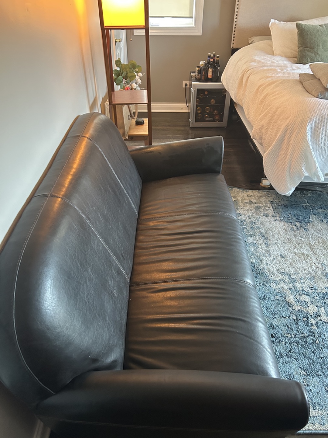 Black Leather Sofa