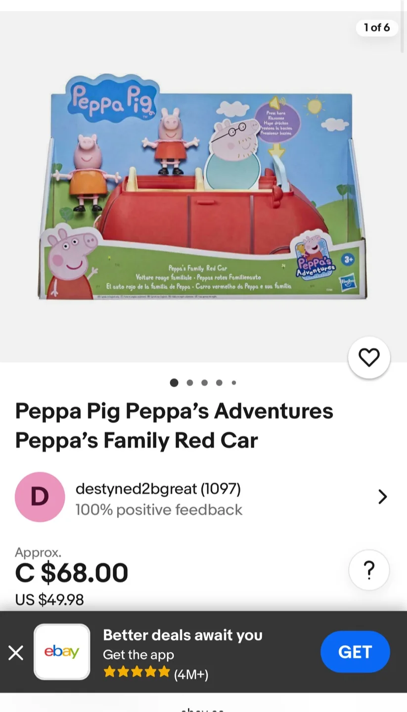 Peppa Pig's Adventures Family Red Car image indicator(2)