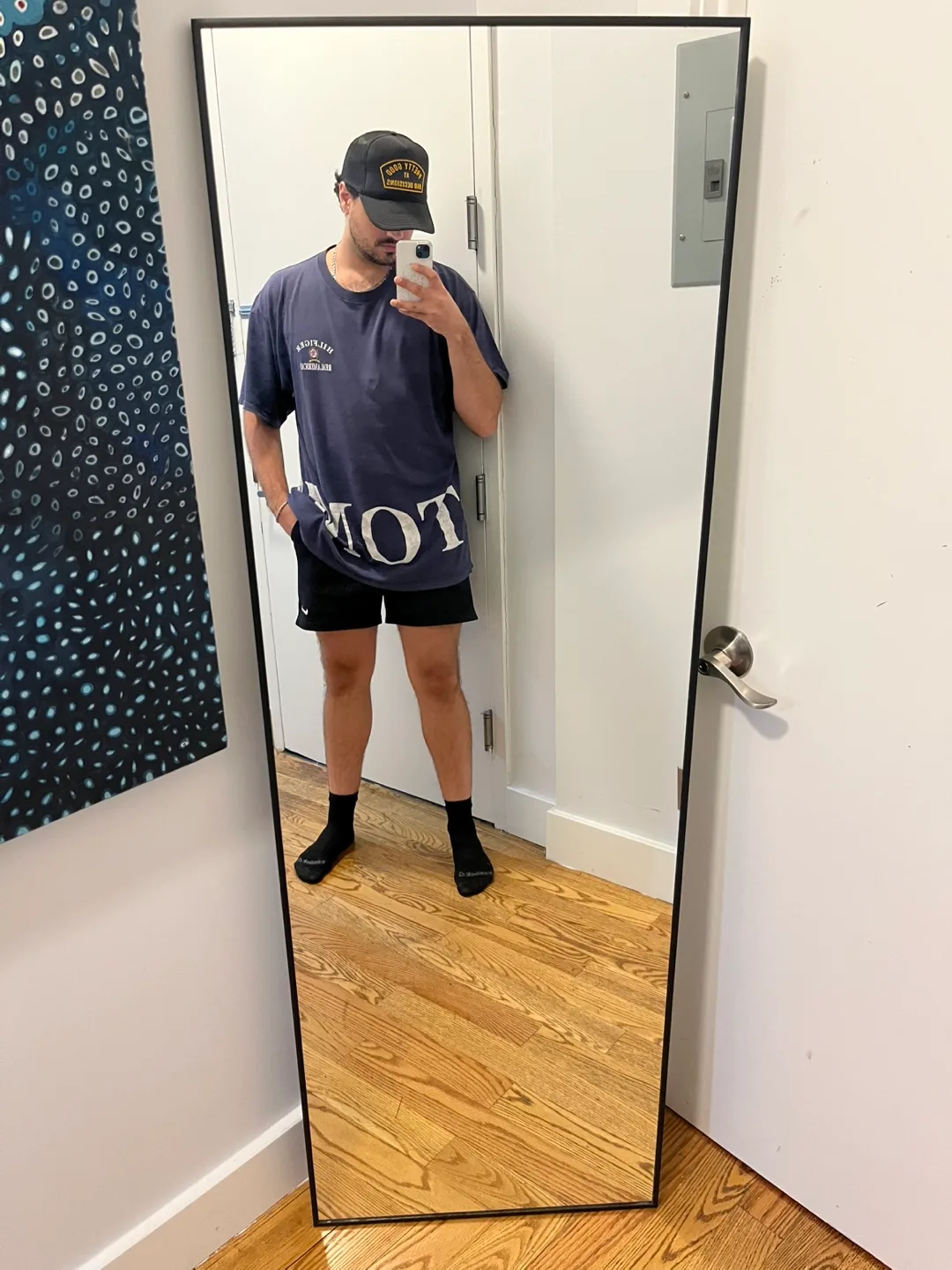 Full Length Black Frame Standing Mirror thumbnail