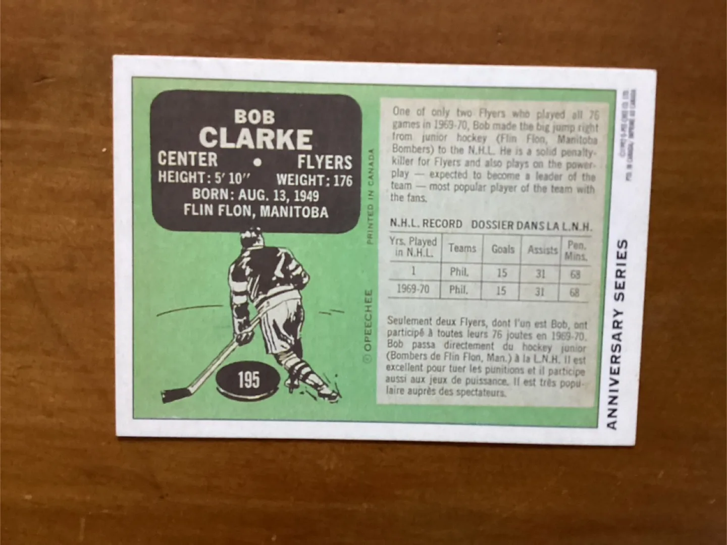 1992-93 O-PEE-CHEE 25th Anniversary Bobby Clarke #195 image indicator(2)