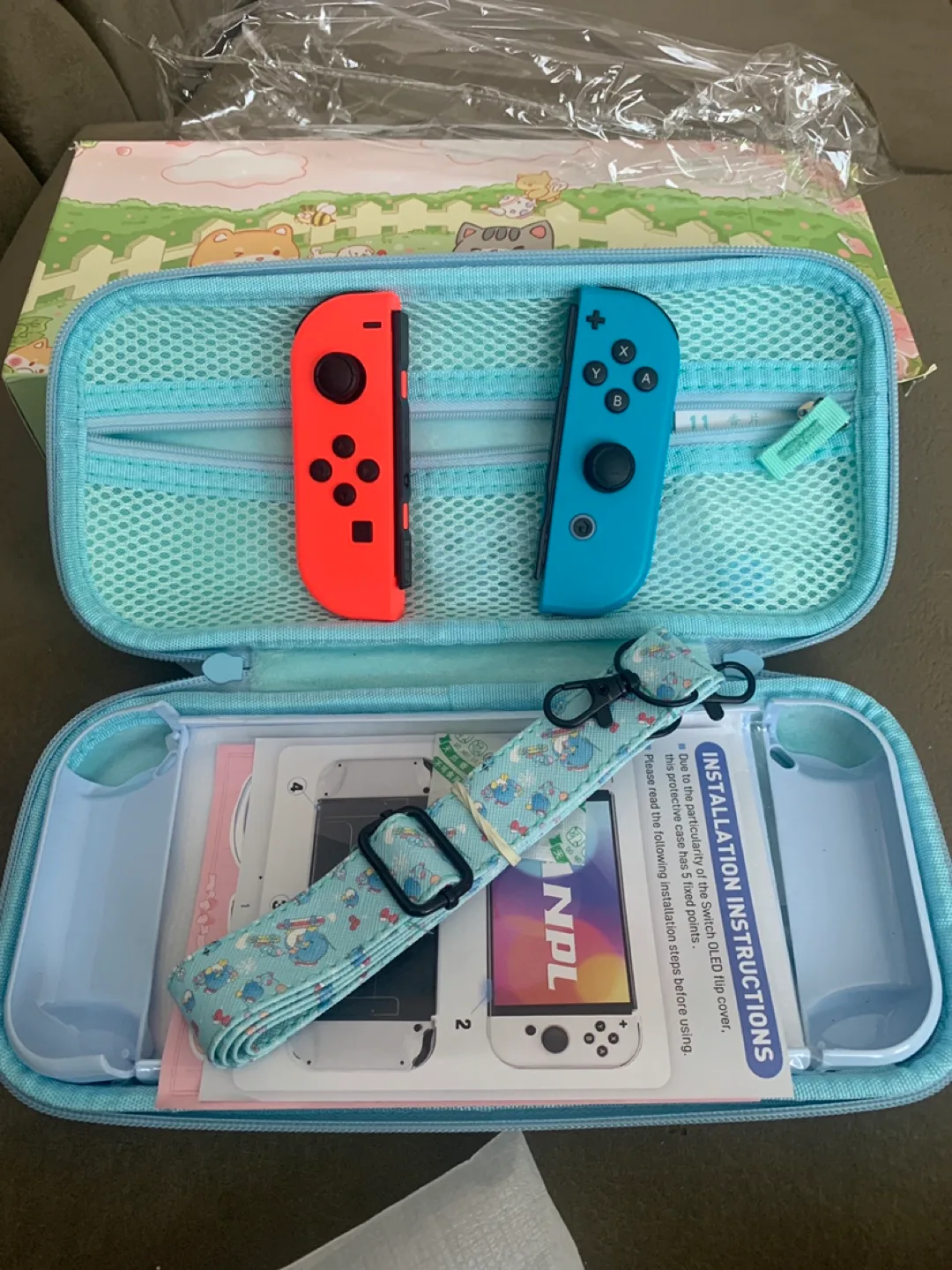 Nintendo Switch OLED Case - New! TWO CONTROLLERS INCLUDE image indicator(2)