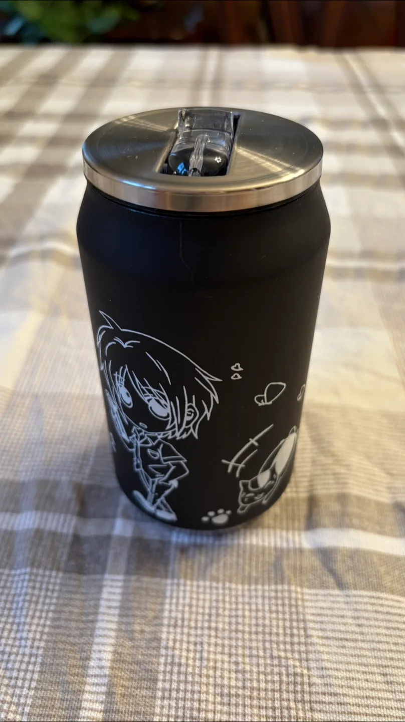Anime stainless steel tumbler with lid and reusable straw image indicator(4)