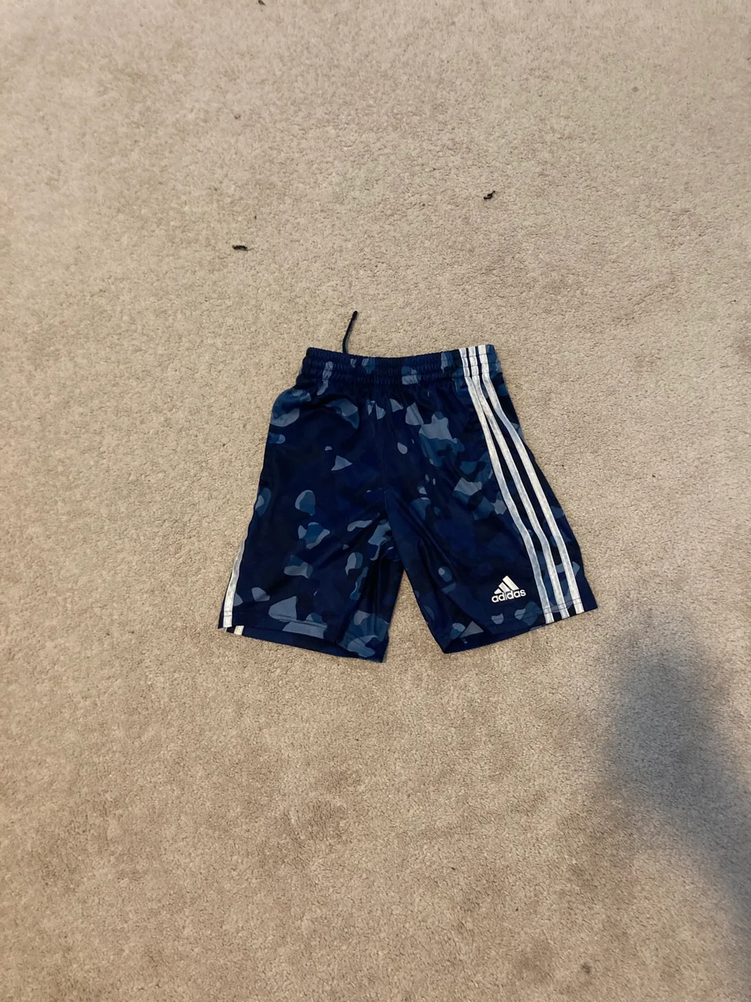 Adidas Boys' Blue Camo Shorts thumbnail