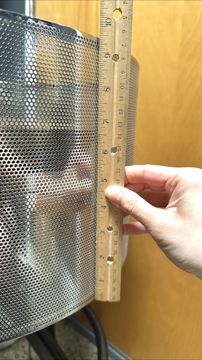 Large Silver Metal Mesh Drum Lamp Shade - photo 4