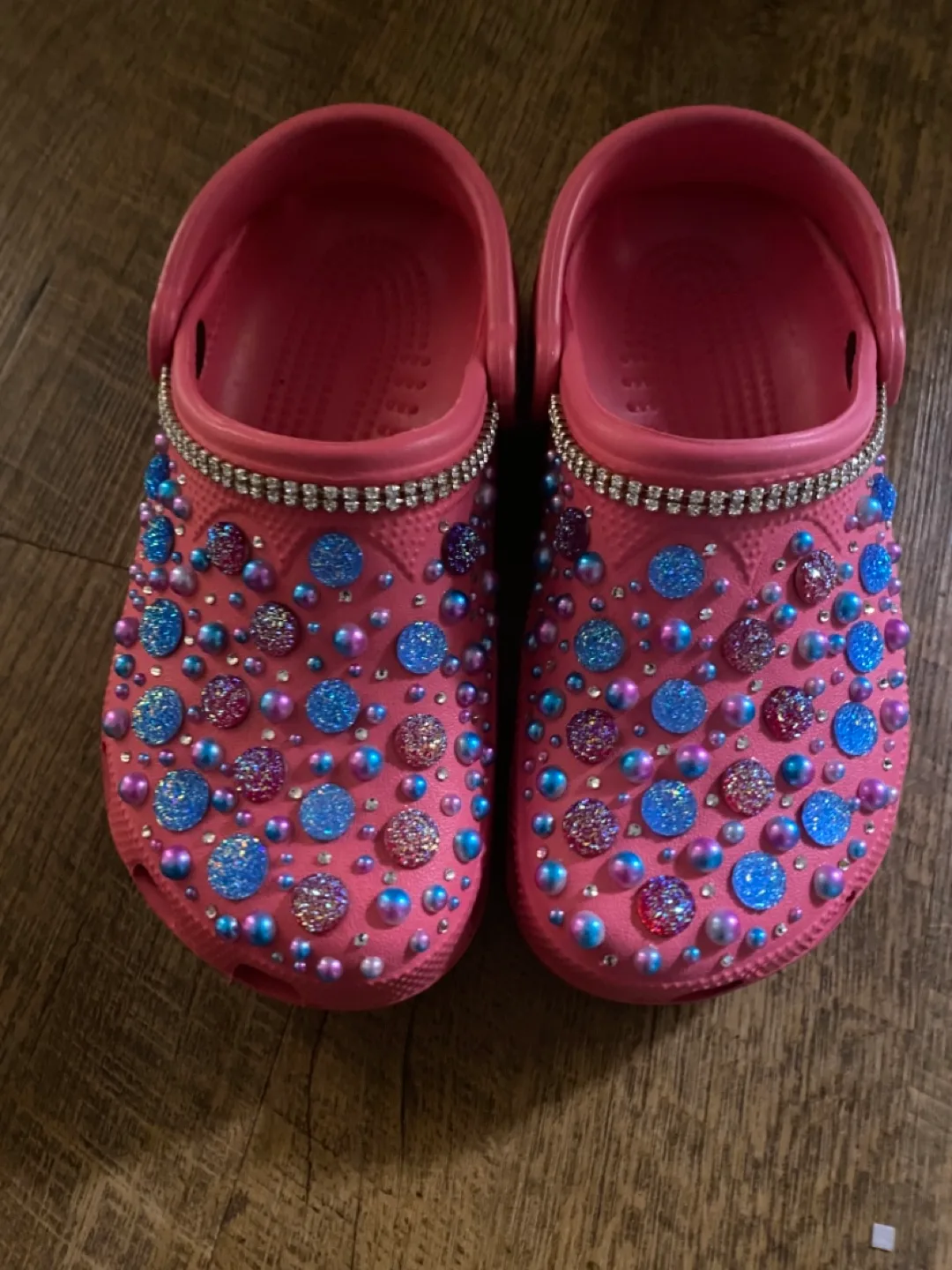 Crocs Pink Embellished Clogs, Size W 4-5 (XS) thumbnail