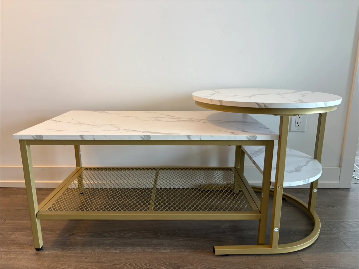 Faux Marble Nesting Coffee Table thumbnail