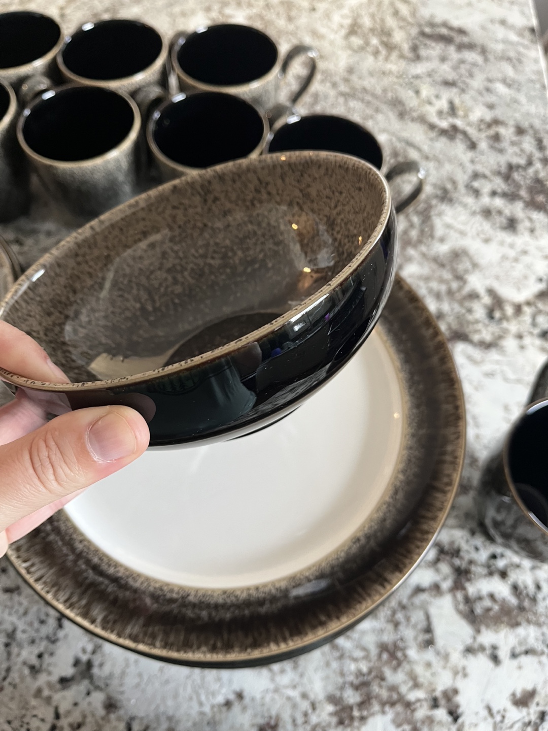 Speckled Grey/Brown Dinnerware Set - Denby - photo 4