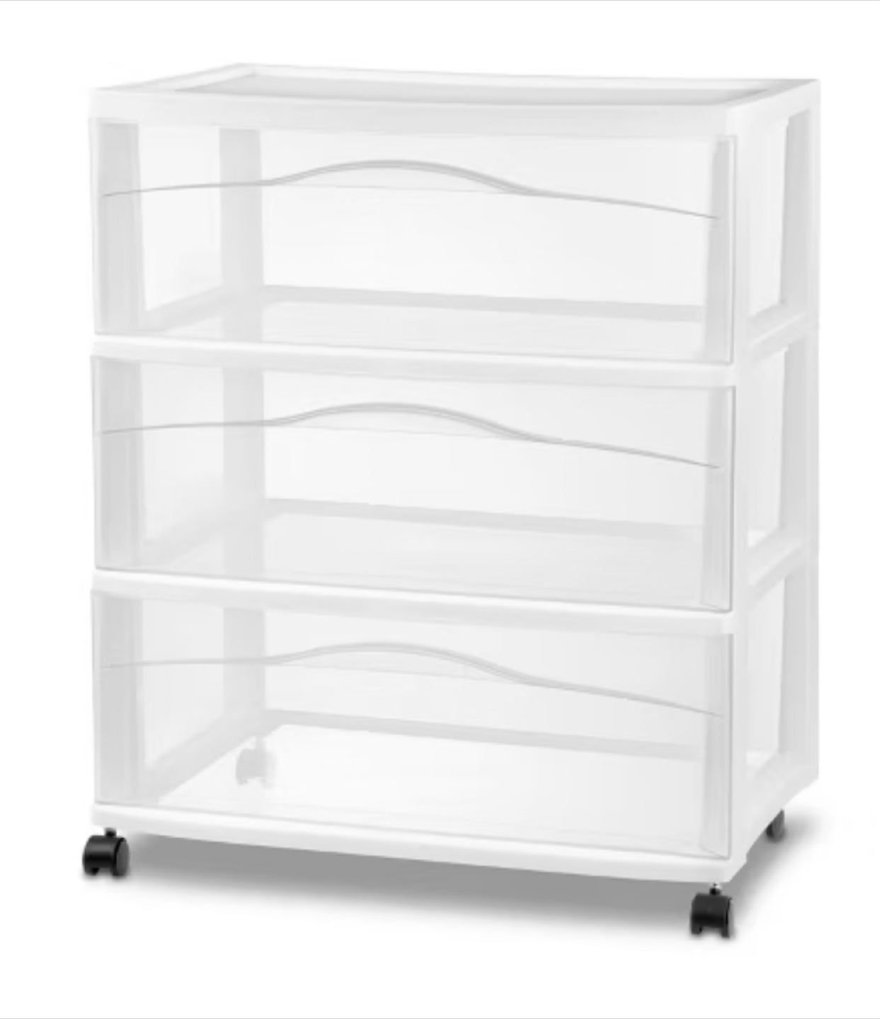 3 Drawer Wide Cart White - Brightroom - photo 2