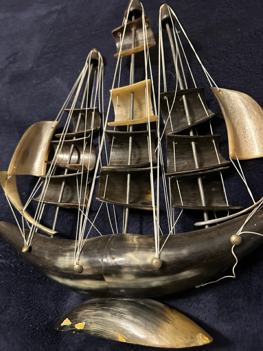 Vintage Horn Ship Model thumbnail