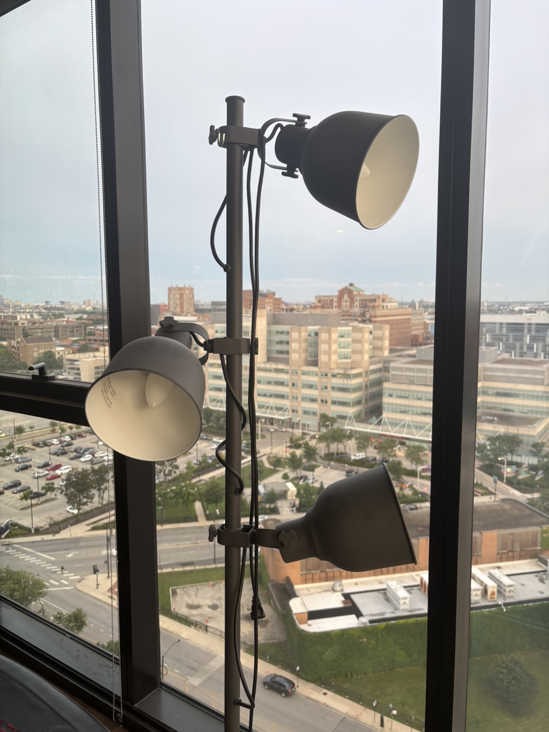 IKEA Hektar Floor Lamp w/ 3 Spotlights, Dark Gray