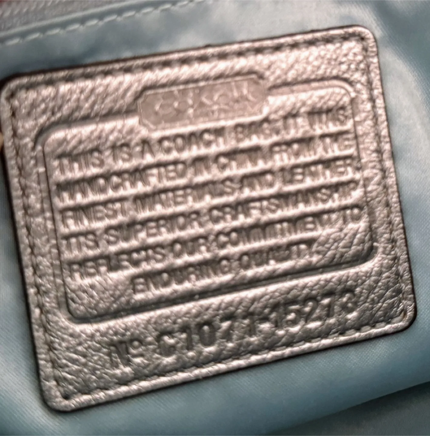 Coach Alexandra Metallic Silver Leather Shoulder Bag image indicator(5)