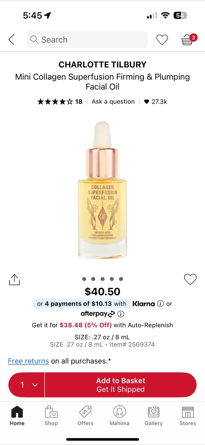 Charlotte Tilbury Collagen Superfusion Facial Oil image indicator(5)