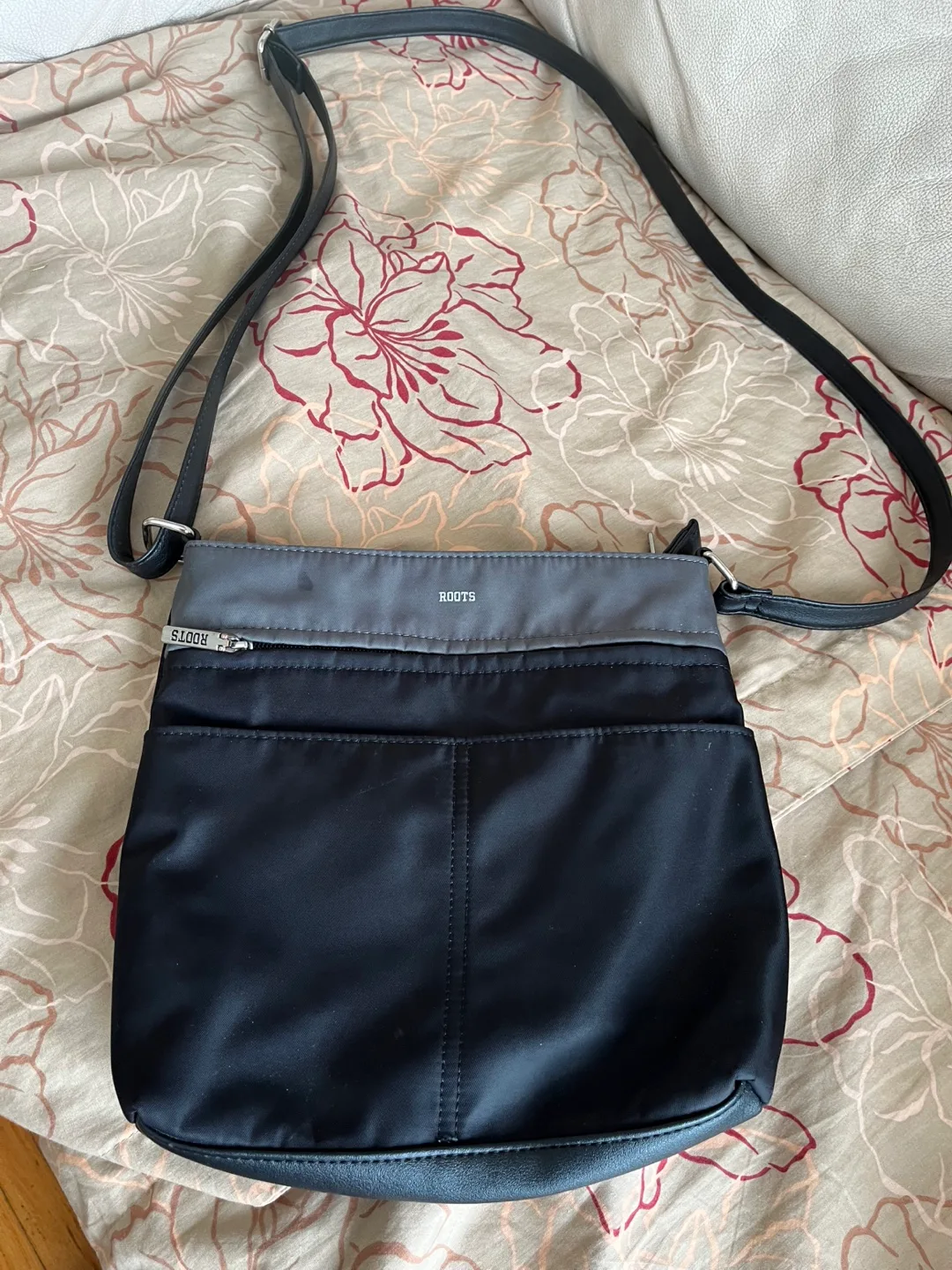 Roots Black with Grey Crossbody Bag thumbnail