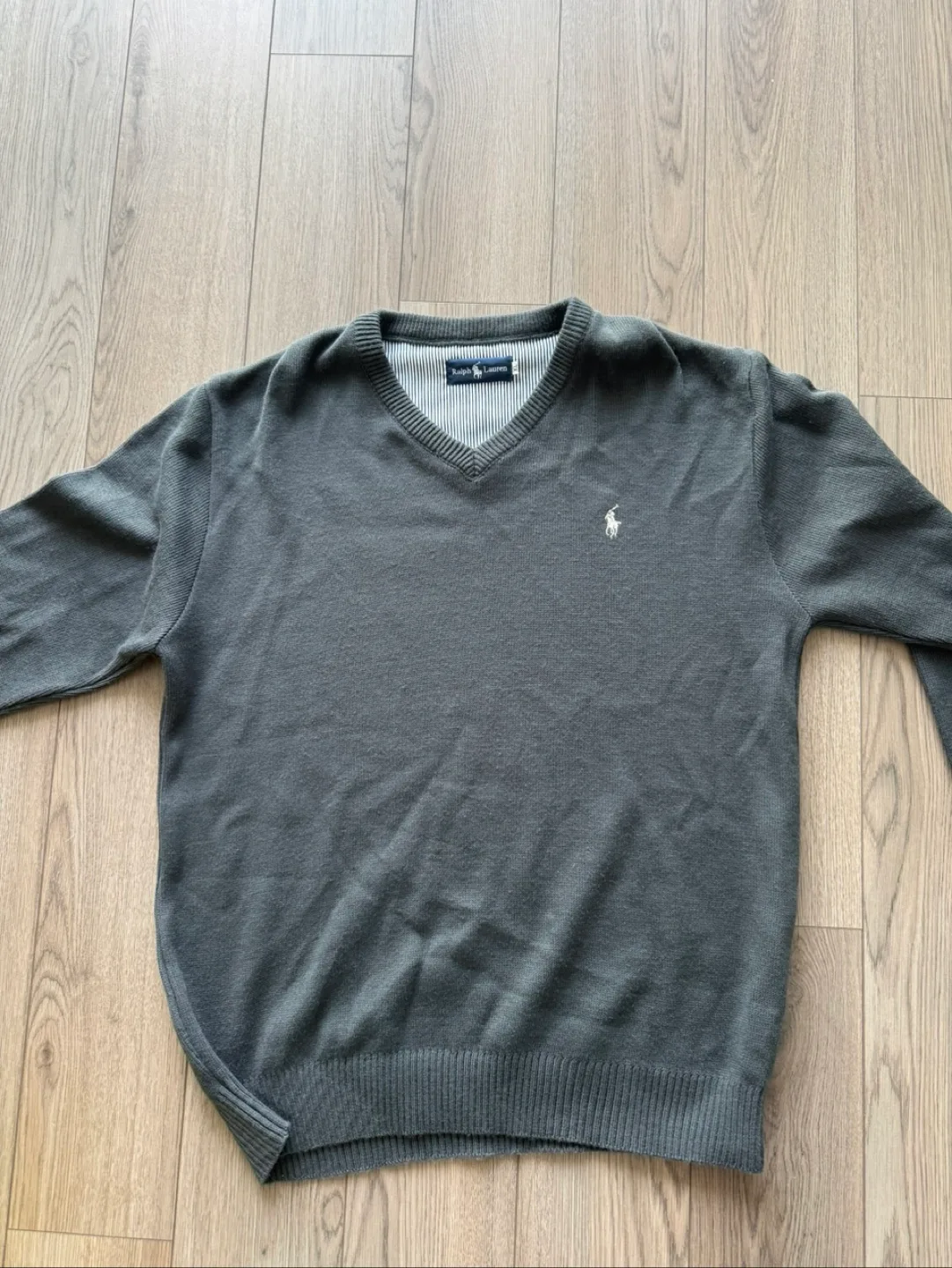 Ralph Lauren Grey V-Neck Sweater thumbnail
