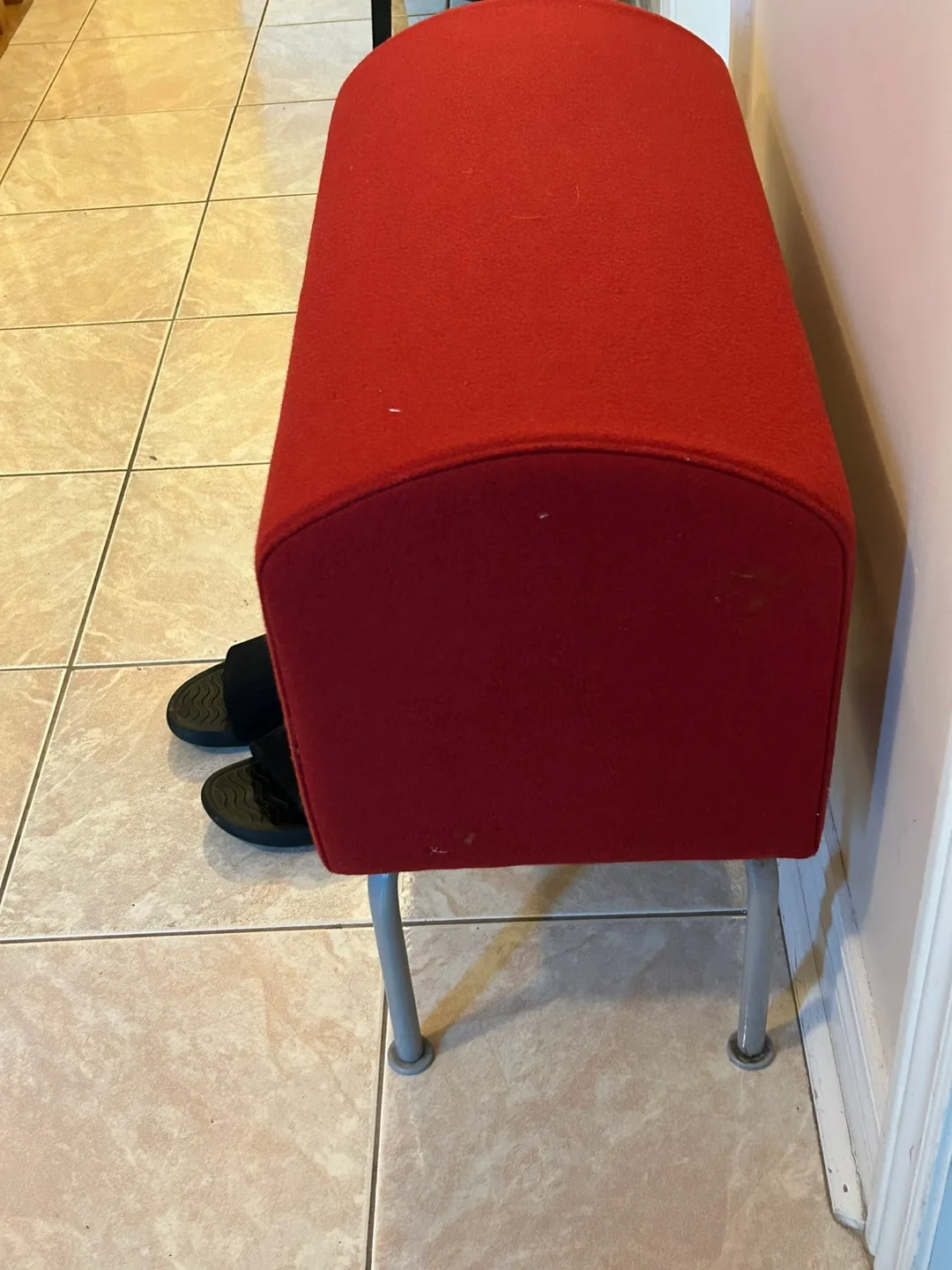 Red Upholstered Bench  H-20.5” W-12” L-23” image indicator(2)