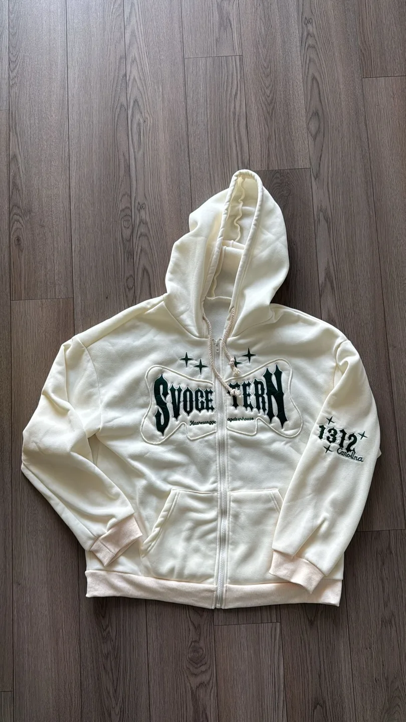 Svogestern Cream Zip-Up Hoodie thumbnail