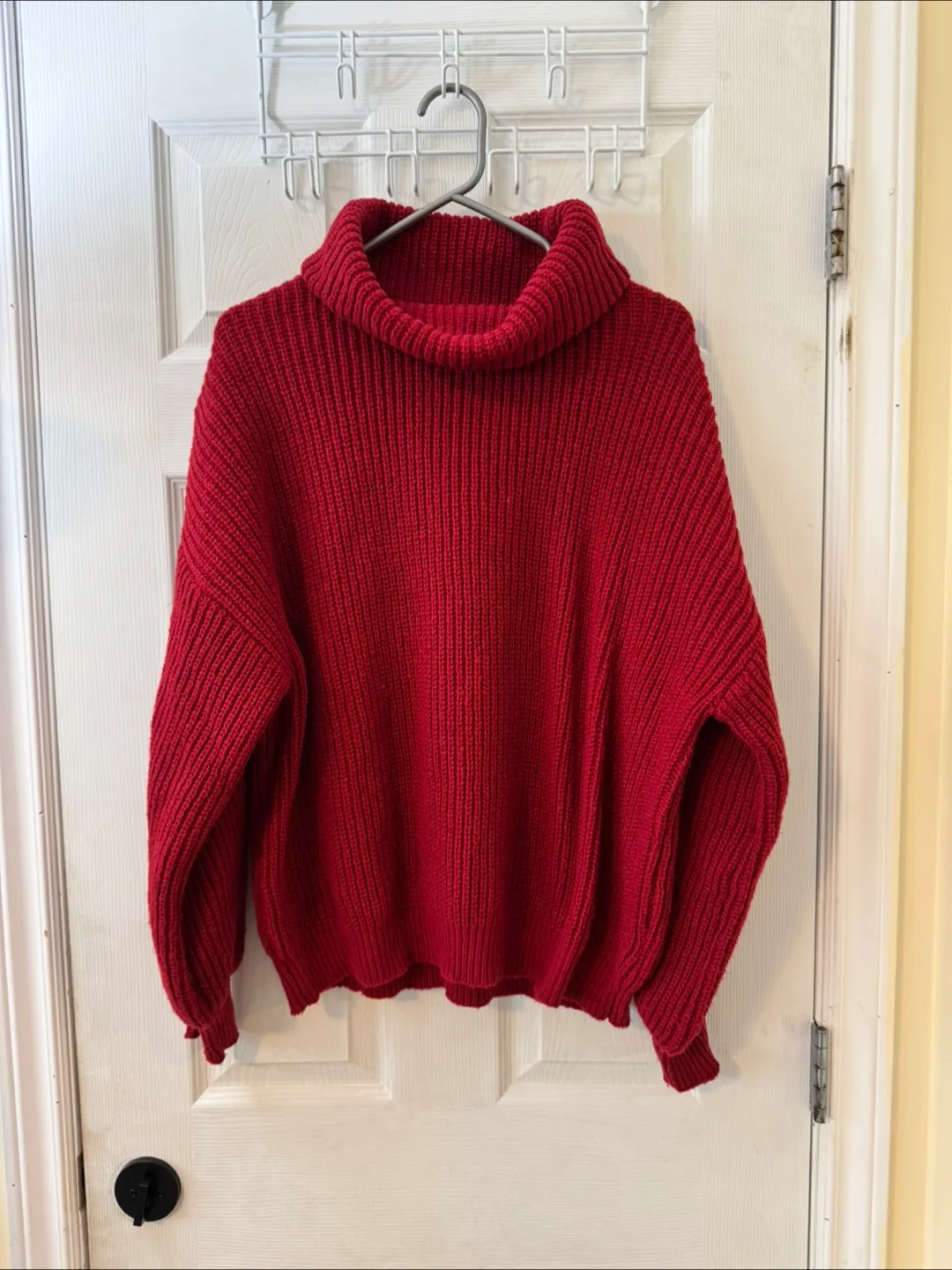 Red Turtleneck Sweater - Size L thumbnail