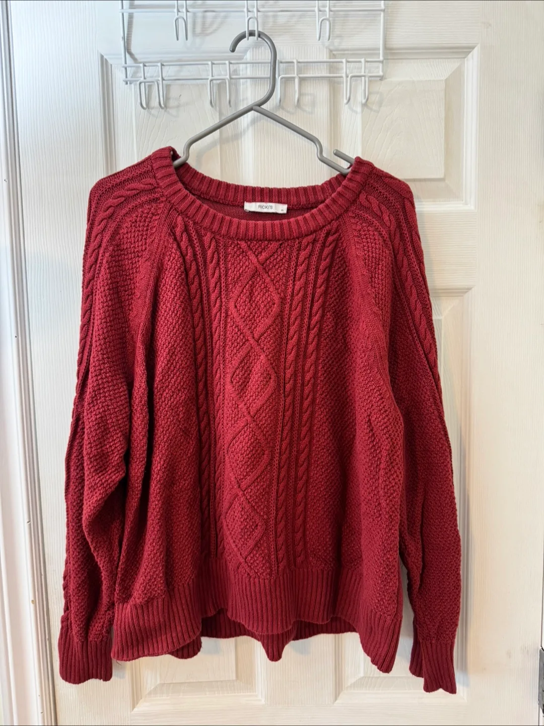 Mckay's Red Cable Knit Sweater thumbnail