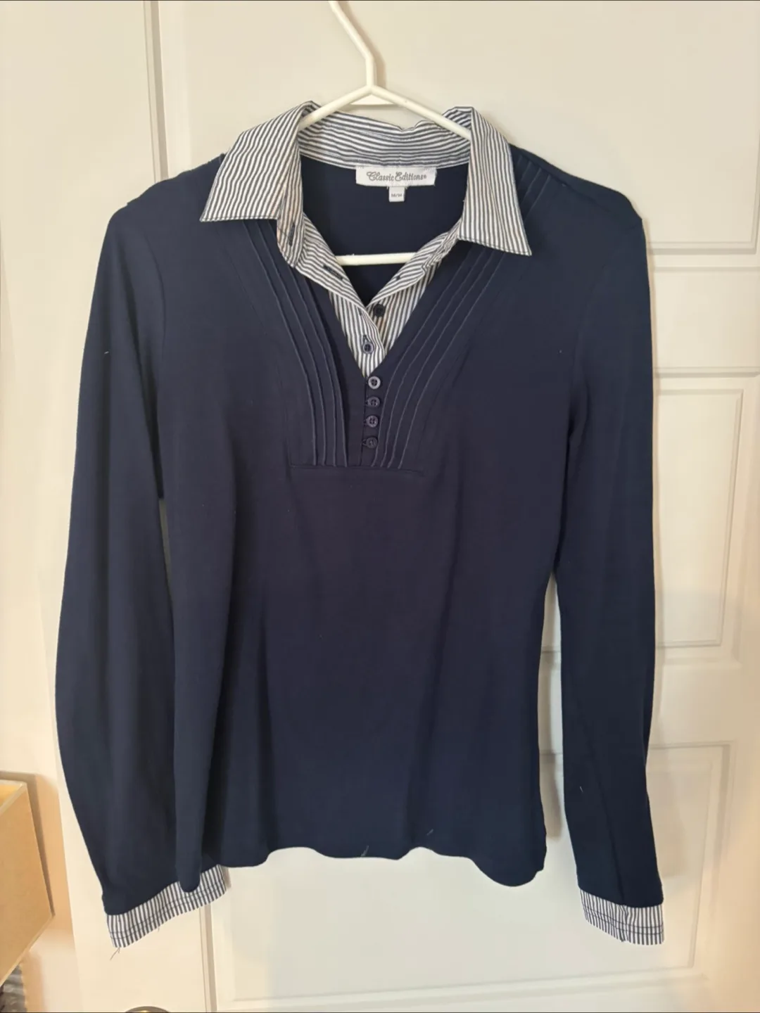 Classic Editions Navy Blue Long Sleeve Shirt thumbnail