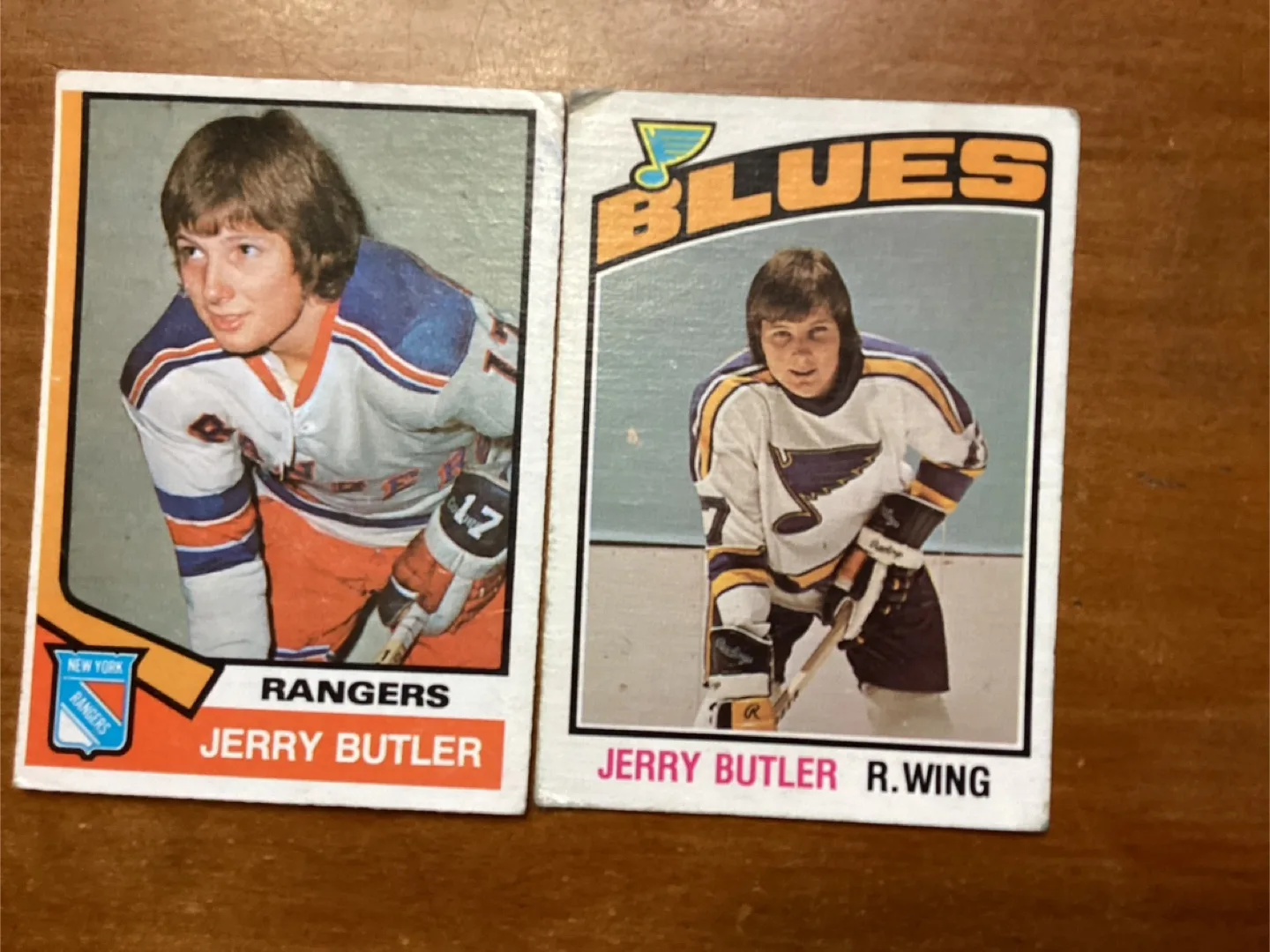 1974-75 OPC JERRY BUTLER ROOKIE Card 393 & 1976-77 Card 336 image indicator(3)