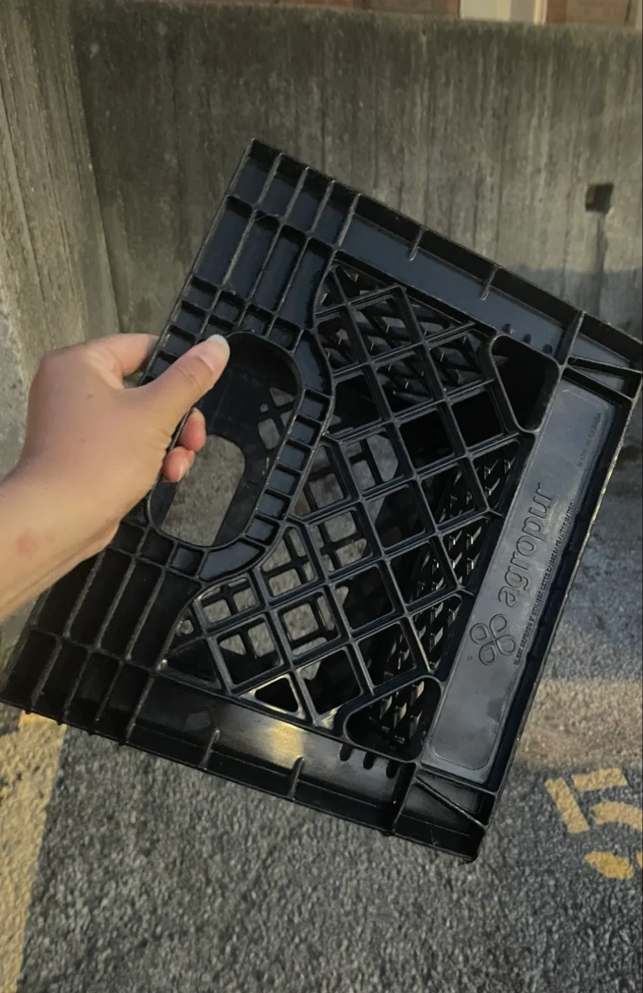 🇨🇦 Black Plastic Milk Crate thumbnail