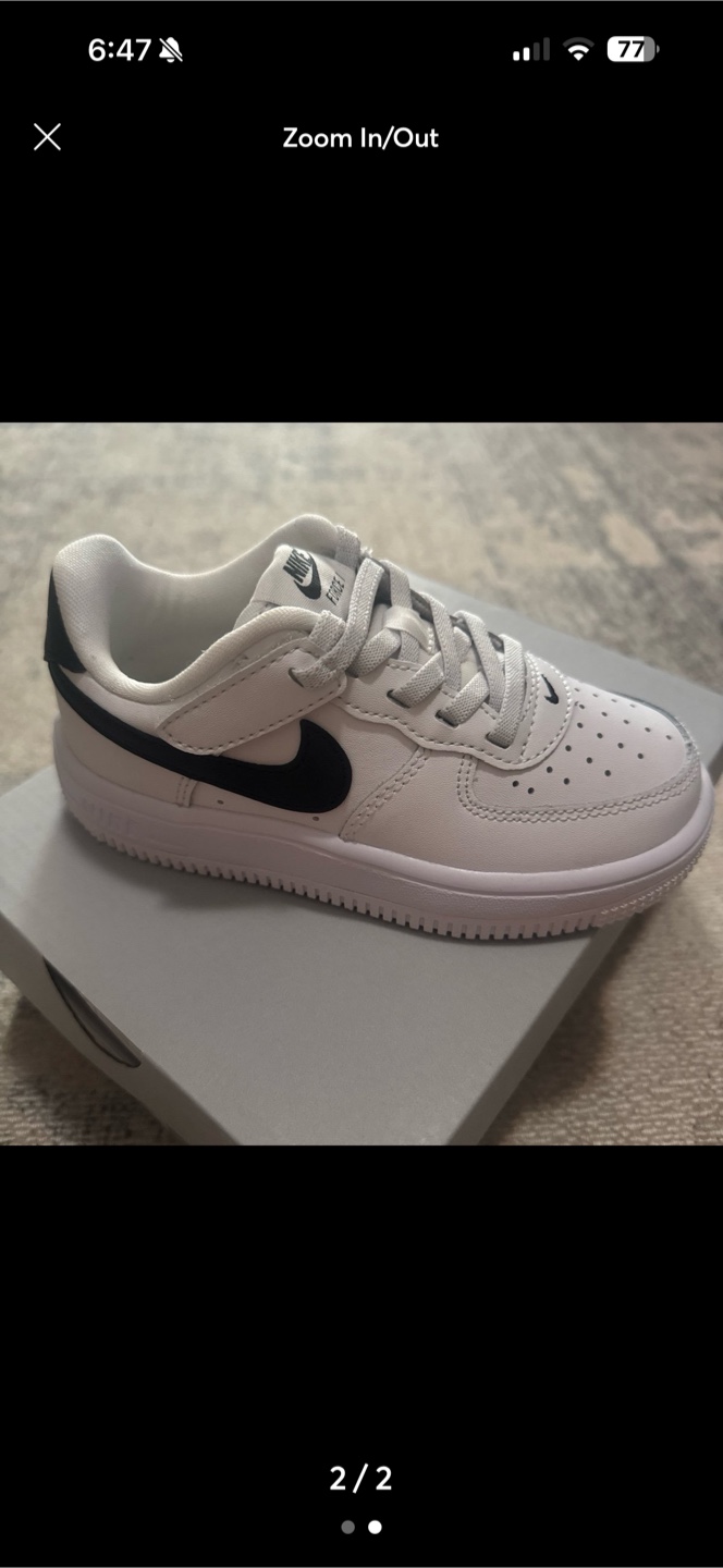 Nike Air Force 1 Low Easyon Toddler Shoes - White/Black