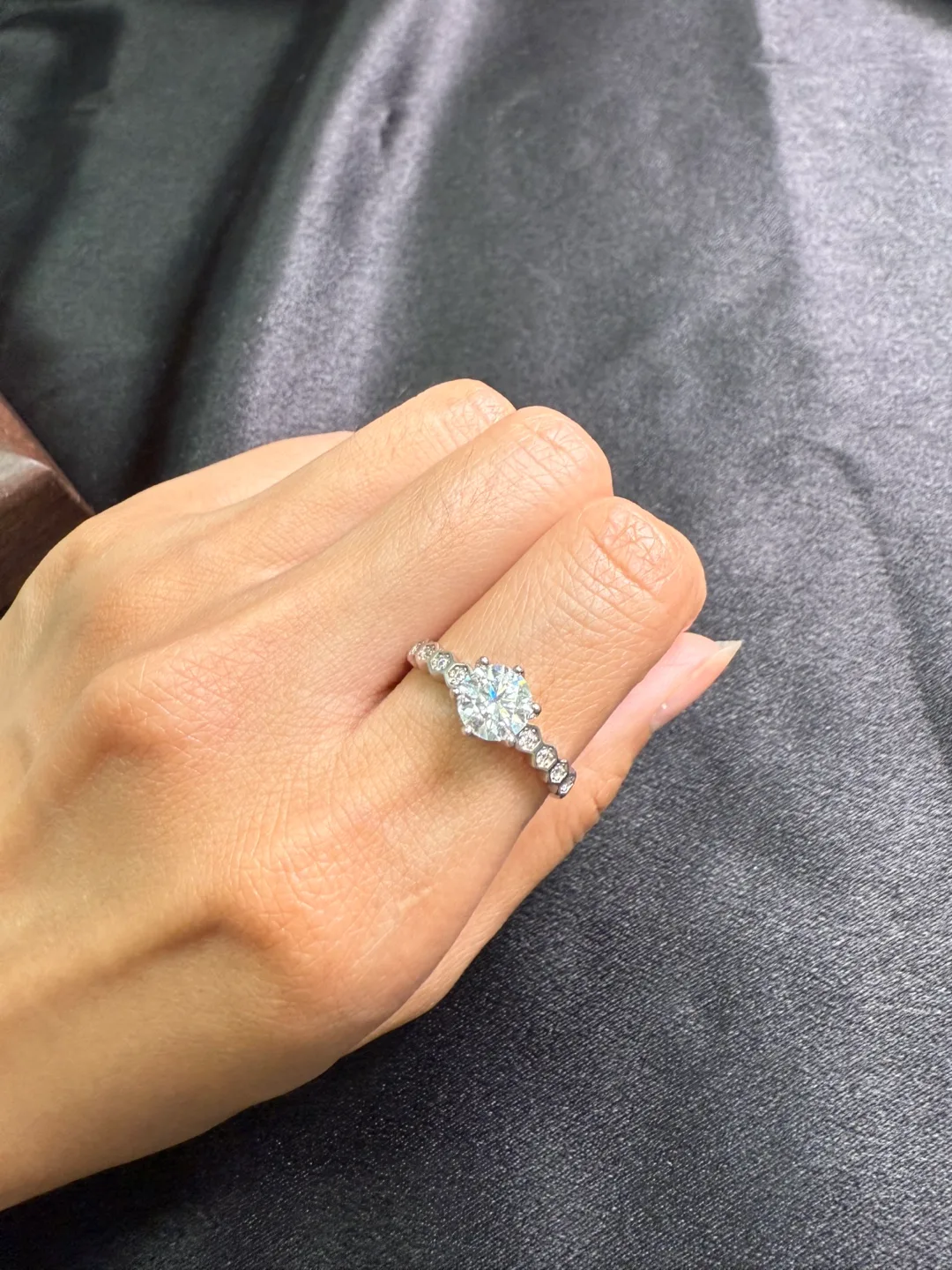 Sylvia's Moissanite Ring 1 carrat thumbnail