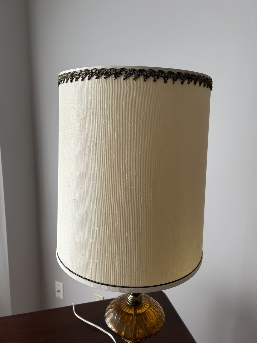 Vintage Amber Glass Table Lamps - photo 4