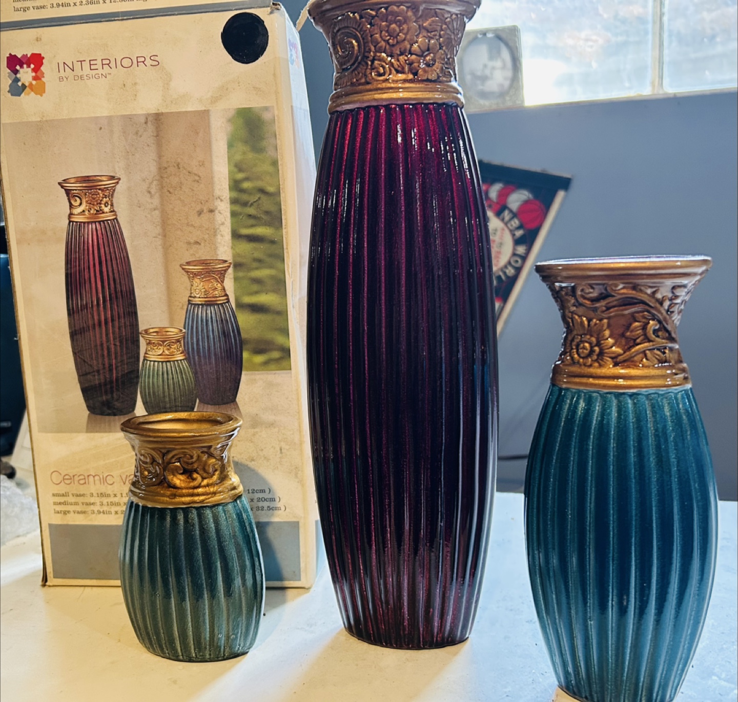 Interiors By Design Ceramic Vase Set - photo 3