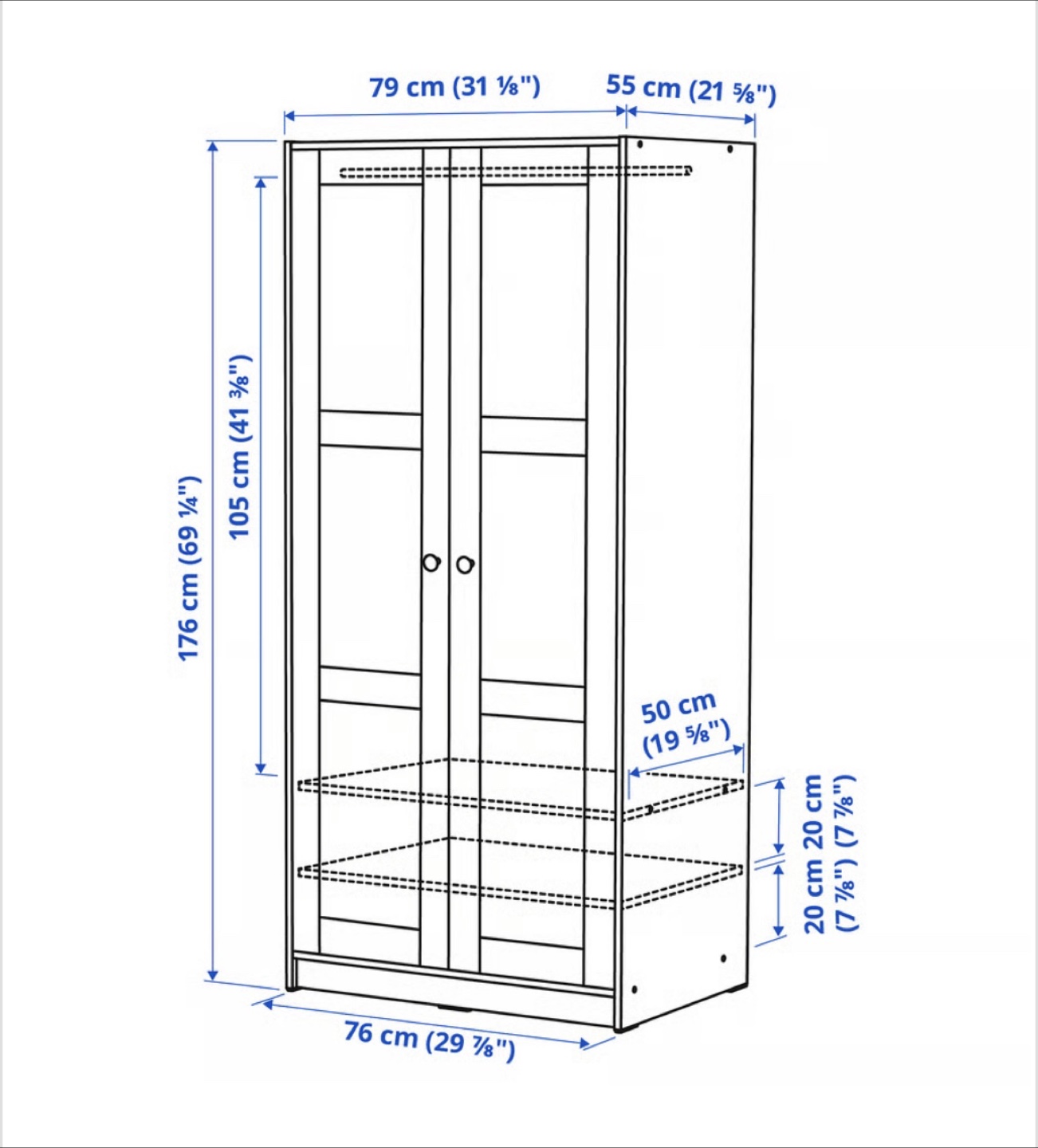 IKEA RAKKESTAD Wardrobe - Dark Brown - photo 5
