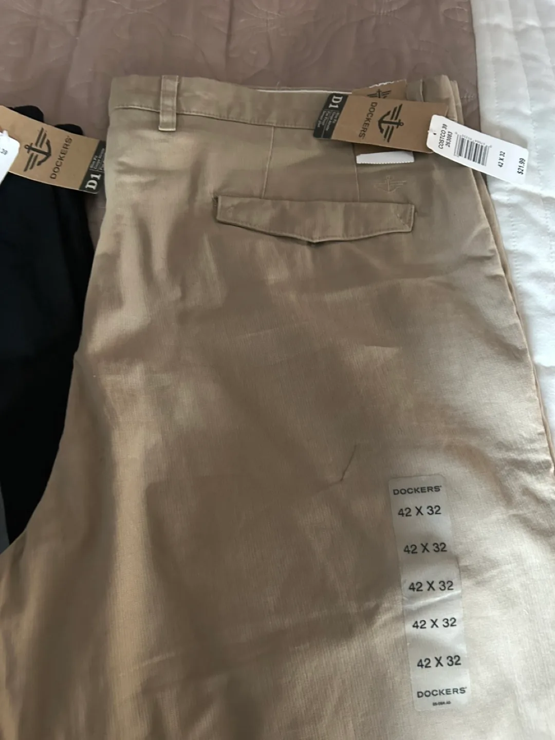 Men’s pants: Dockers D1 Slim Fit flat front Pants 42W/32L image indicator(2)