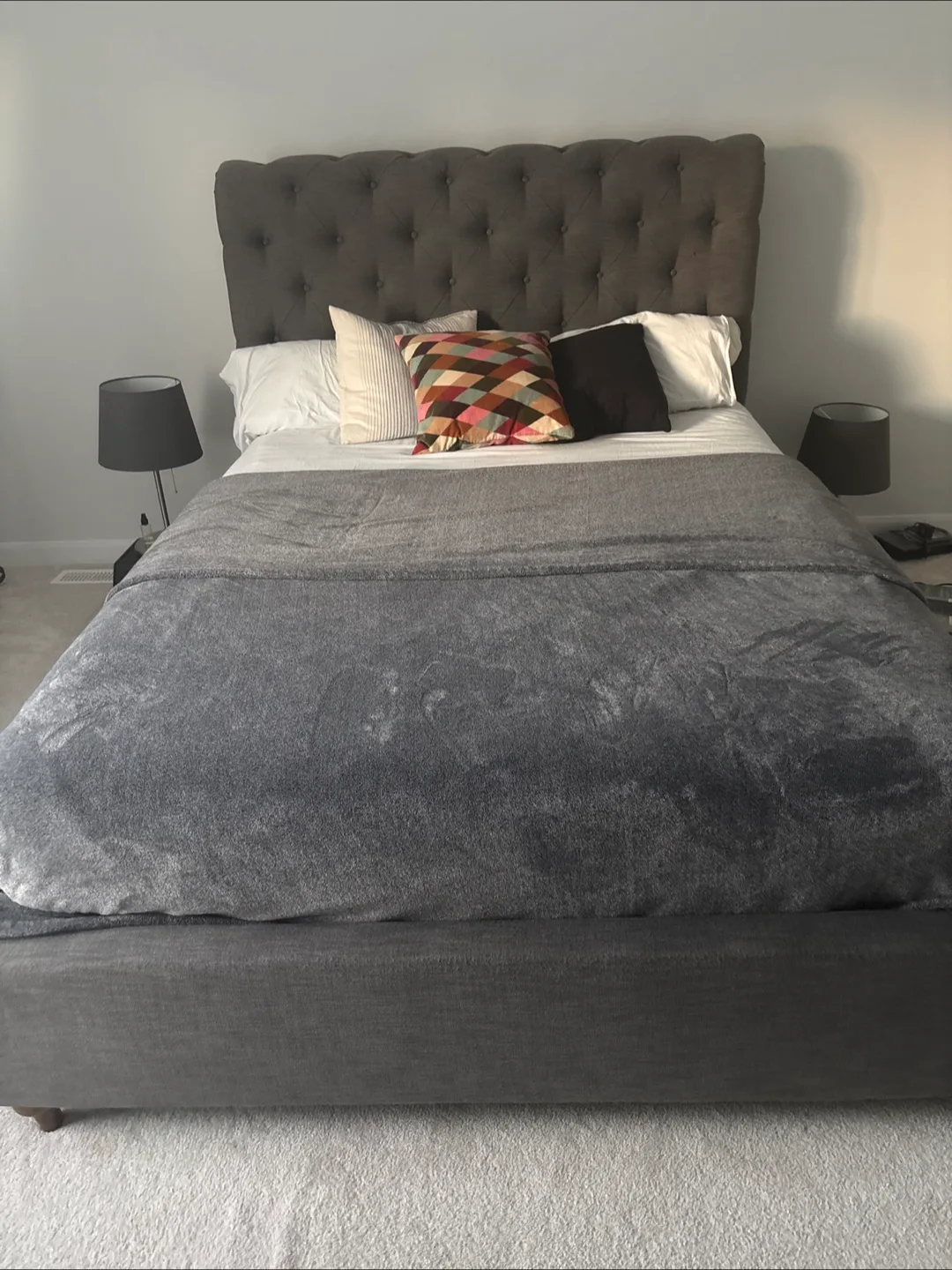 Grey Upholstered Bed Frame thumbnail