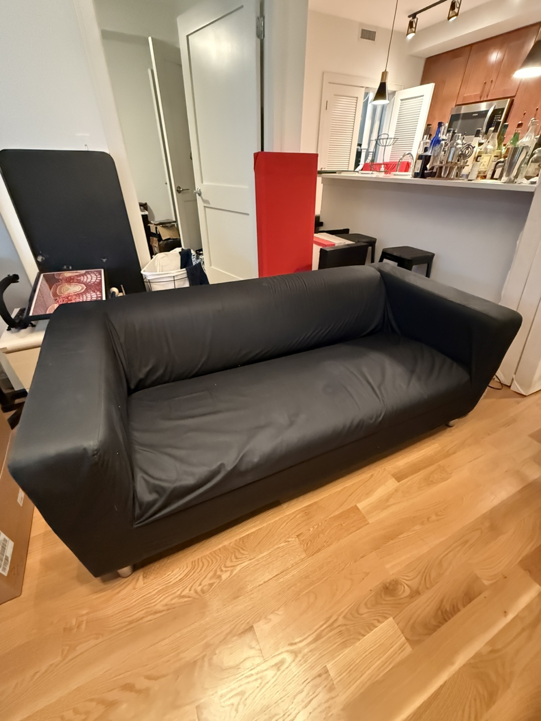 IKEA Black Sofa - photo 2