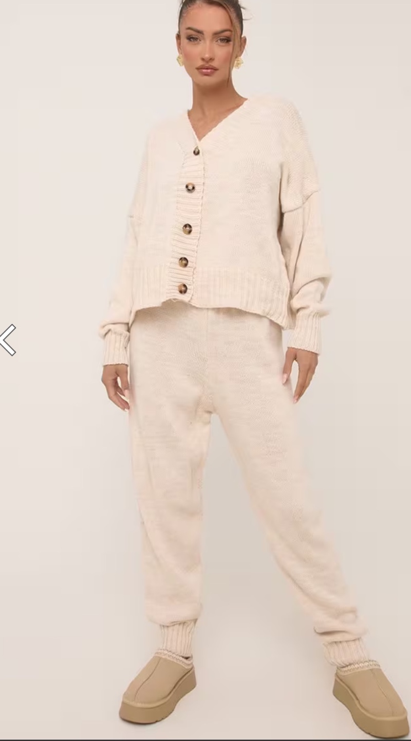 Beige Knit Jogger - photo 2
