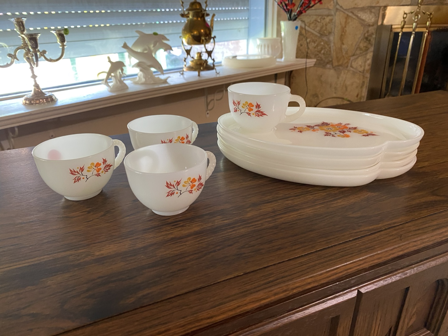 Vintage Corelle Autumn Harvest Cups & Plates