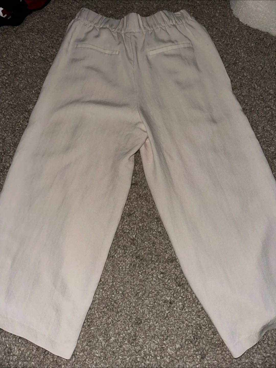 Wide Leg Cropped Pants - Beige thumbnail