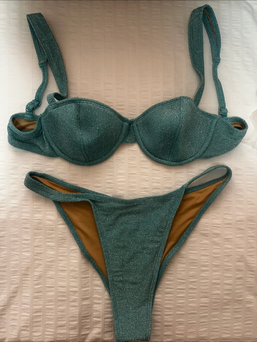 🇨🇦Collection of 4 blue swimsuits/bikinis thumbnail