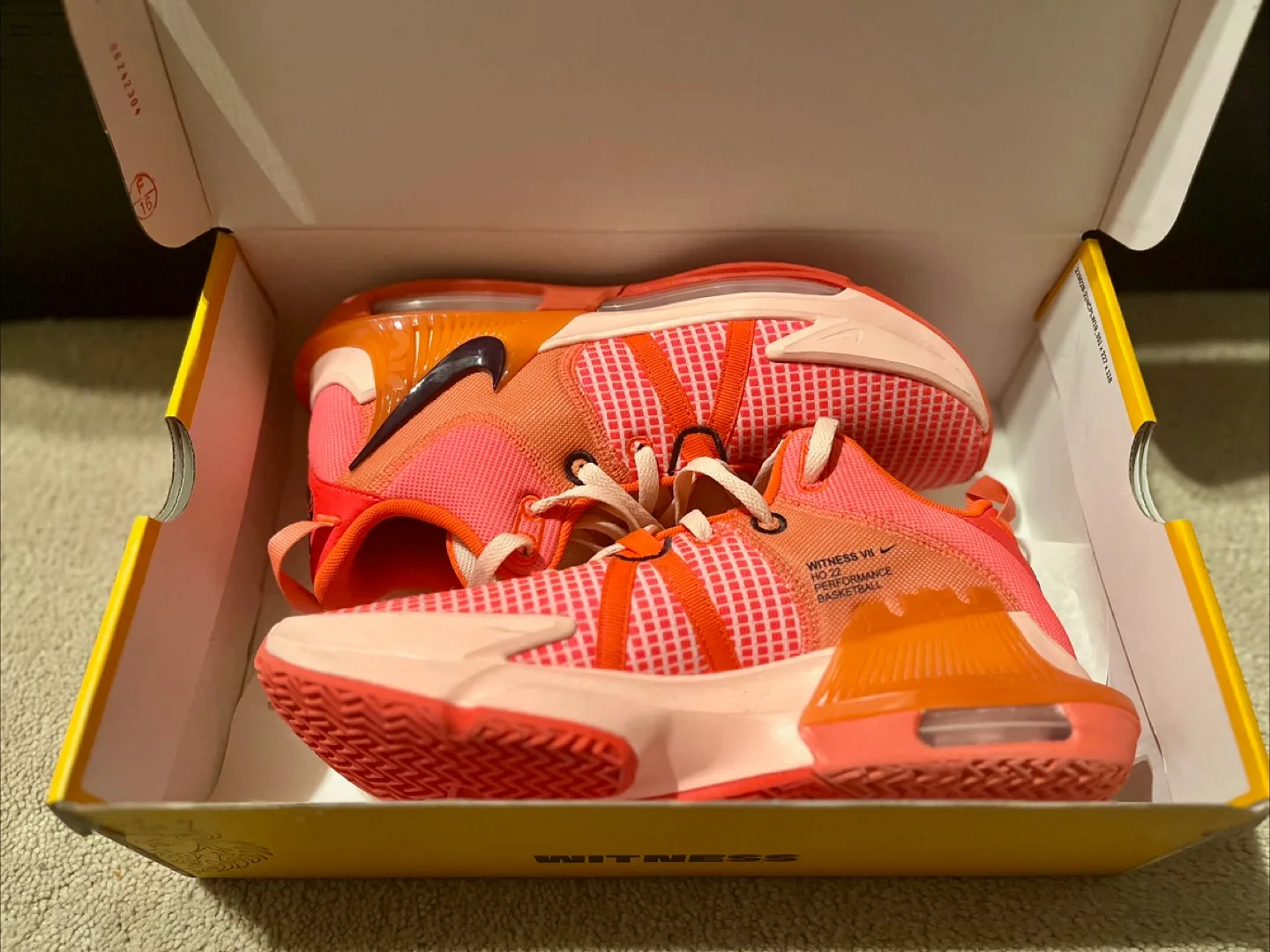 Nike LeBron Witness VII Bright Crimson - Size 10.5 image indicator(7)