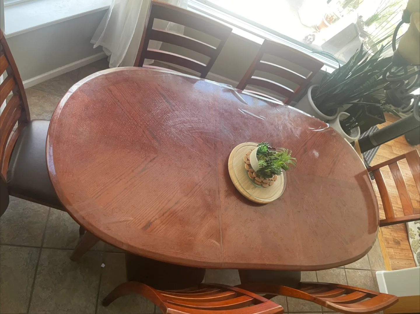 Wood Dining Table with 6 Chairs thumbnail